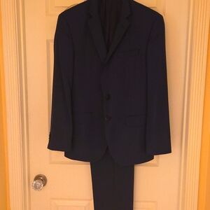 Boss Navy Blue Suit Classic Tailored Blazer and Trousers -Size 38S